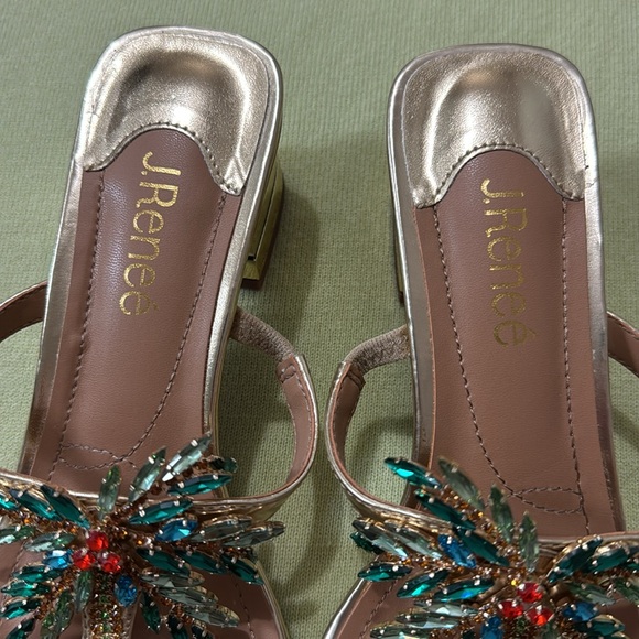 Blingy palm tree sandals - Picture 4 of 14
